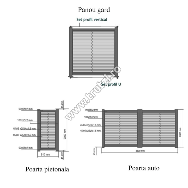 16016520 65X65X2MM, H 2000MM, PILKAS RAL 7016 - Image 3