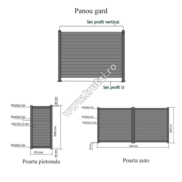 1621220 L2000XH2000MM, PILKA RAL 7016 - Image 2