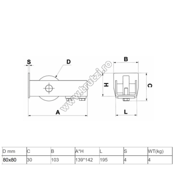 6140202 500KG, 6M, 80x80 - Image 2