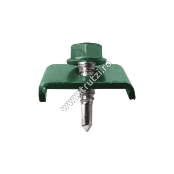 92611 Griebtuvas KRAŠTŲJŲ PLOKŠČIŲ PRIJUNGIMUI M6.3X25MM, ŽALIA RAL 6005