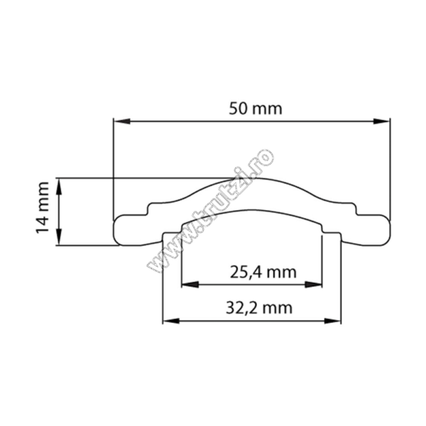 35651 RANKŲ SROVĖ KARŠTAS LAMINUOTA SEKTA. 50X14X7MM, L 1000MM - Image 2
