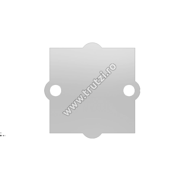 4471190 Skardinė PLOKŠTELĖ PT. BALUSTRADA 90X90MM, GR. 3,0 mm