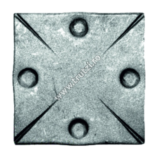 45800 Skardinė PLOKŠTELĖ PT. BALUSTRADA 90X90MM, GR. 3 mM