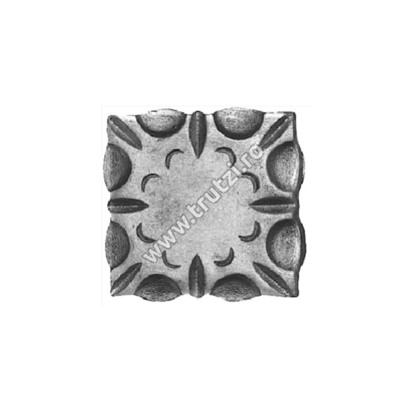 45500 Skardinė PLOKŠTELĖ PT. BALUSTRADA 90X90MM, GR. 4 mM
