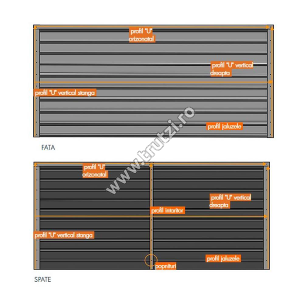 2932440 ATLAS MAT BMG DOUBLE BLIND PROFILIS, STORIS 0,50MM, RAL 8017 RUDAS - Image 3