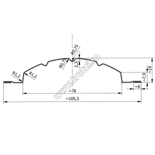 292433005 OMEGA ŠLEPETE 0,43 MM DAŽYTA IŠ ABIŲ PUSŲ VISINIU RAL 3005 - Image 2